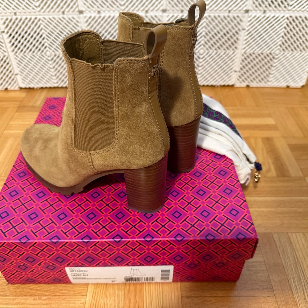 Tory Burch Brown Suede Heeled Boots